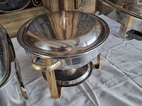 2x tafel met warmhoud apparatuur, o.a. rechaud - afbeelding 12 van  13