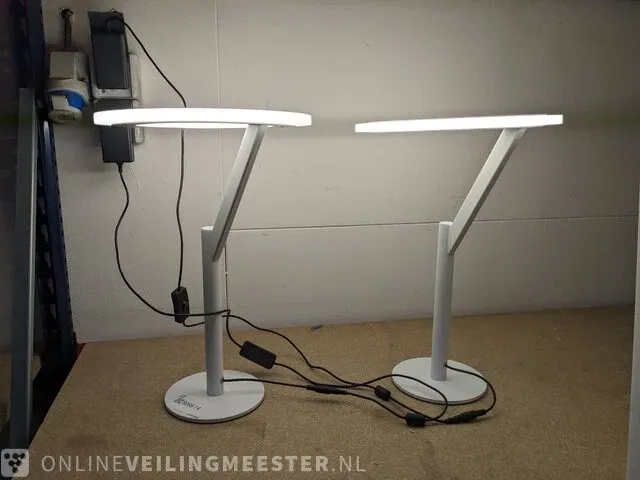 2x tafellamp led, wit - afbeelding 1 van  6