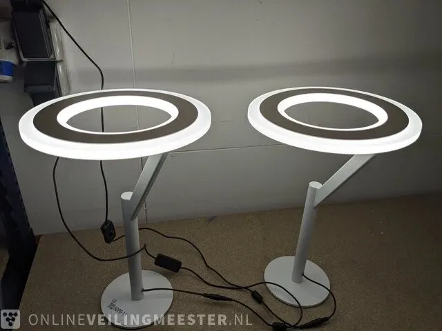 2x tafellamp led, wit - afbeelding 2 van  6