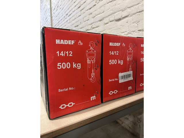 2x takel 14/12 500kg met certificaat hadef professional - afbeelding 2 van  2