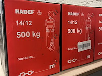 2x takel 14/12 500kg met certificaat hadef professional - afbeelding 2 van  2