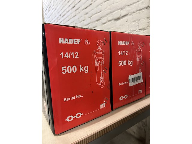 2x takel 14/12 500kg met certificaat hadef professional - afbeelding 2 van  2