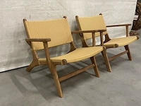 2x teakhouten lounge stoel - afbeelding 3 van  4