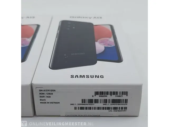 2x telefoon samsung, galaxy a13 sm-a137f 128gb black - afbeelding 7 van  8