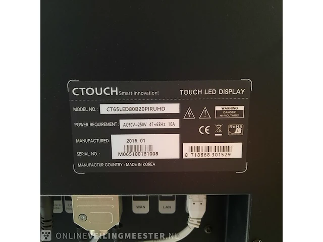 2x touch screen monitor op verrijdbare standaard ctouch, ct65led80b20piruhd - afbeelding 4 van  25