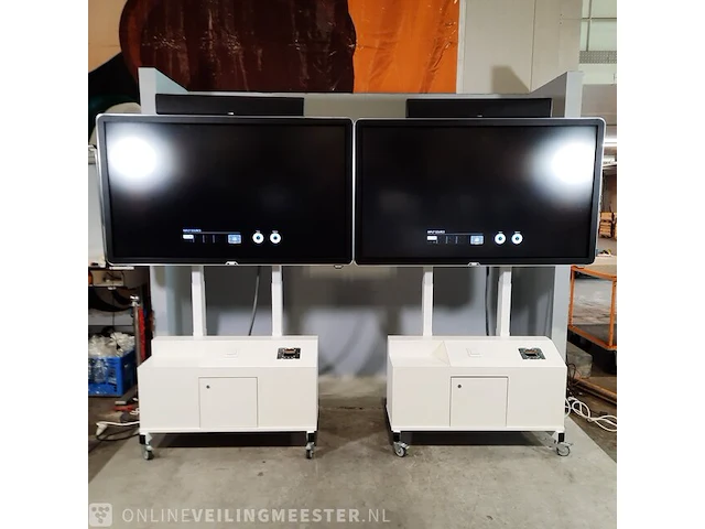 2x touch screen monitor op verrijdbare standaard ctouch, ct65led80b20piruhd - afbeelding 1 van  25