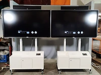 2x touch screen monitor op verrijdbare standaard ctouch, ct65led80b20piruhd