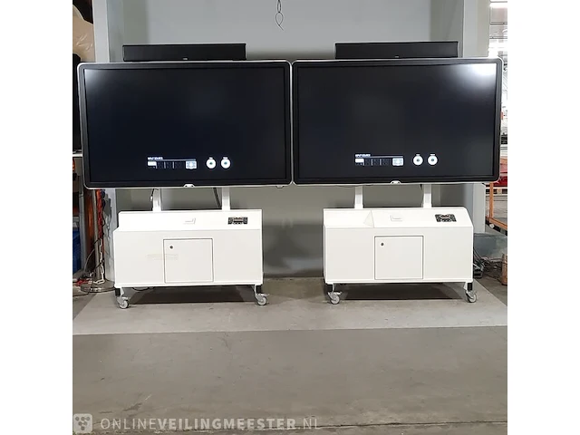 2x touch screen monitor op verrijdbare standaard ctouch, ct65led80b20piruhd - afbeelding 1 van  13