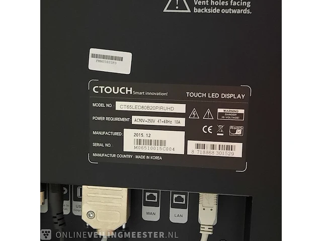 2x touch screen monitor op verrijdbare standaard ctouch, ct65led80b20piruhd - afbeelding 3 van  13