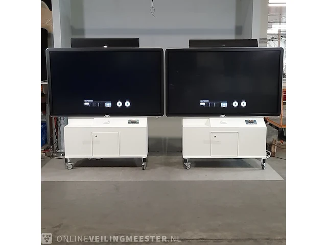 2x touch screen monitor op verrijdbare standaard ctouch, ct65led80b20piruhd - afbeelding 1 van  13