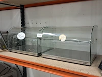 2x transparante display vitrine, combisteel , model 7487.0240 - afbeelding 1 van  5