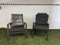 2x tuinstoel, antraciet - afbeelding 1 van  9