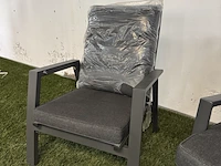 2x tuinstoel, antraciet - afbeelding 4 van  9