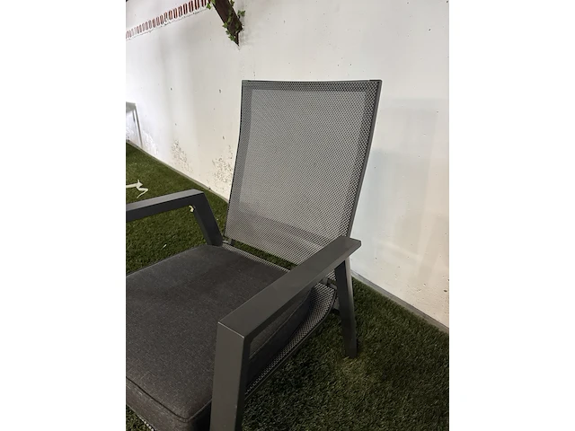 2x tuinstoel, antraciet - afbeelding 8 van  9