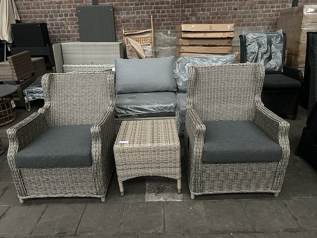 2x tuinstoel verstelbaar met 1x tafel - afbeelding 1 van  9