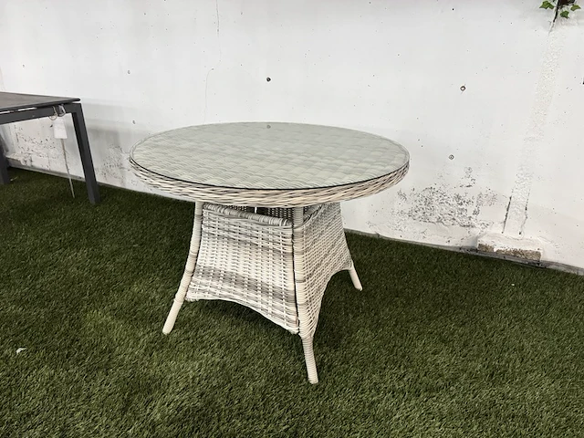 2x tuintafel 100 cm fonteyn, toronto, mixed grey - afbeelding 2 van  5