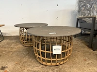 2x tuintafel, bijzettafel diameter 75 cm, buiten. - afbeelding 1 van  7