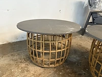 2x tuintafel, bijzettafel diameter 75 cm, buiten. - afbeelding 6 van  7