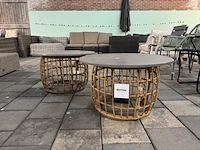 2x tuintafel, bijzettafel dxh 75x46 cm - afbeelding 1 van  6