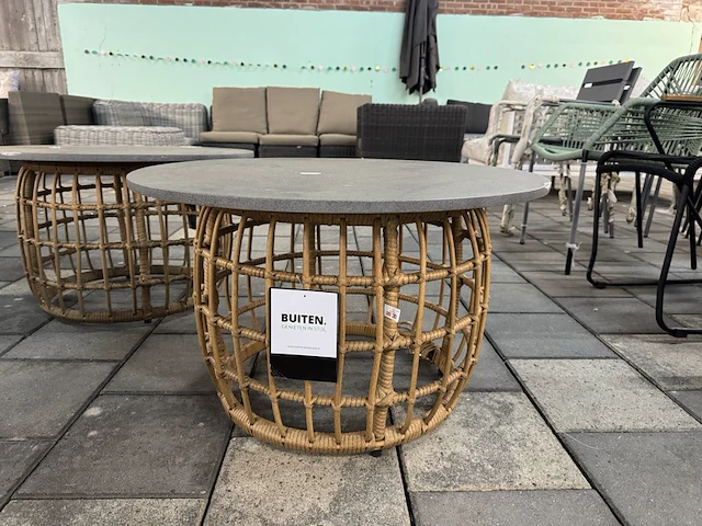 2x tuintafel, bijzettafel dxh 75x46 cm - afbeelding 2 van  6