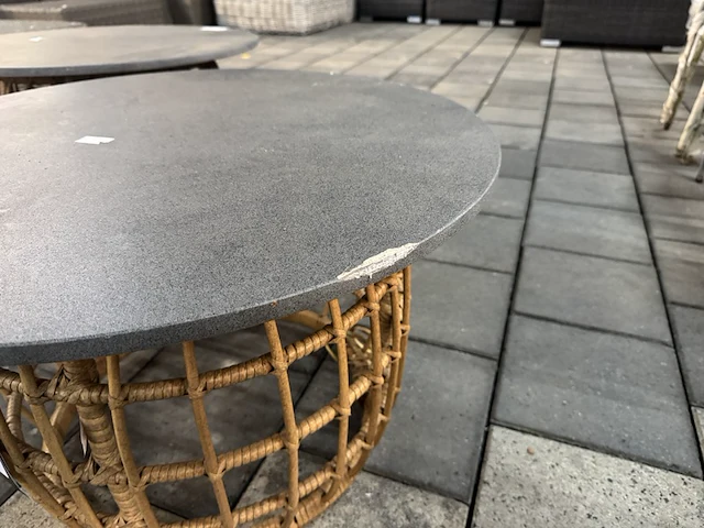 2x tuintafel, bijzettafel dxh 75x46 cm - afbeelding 5 van  6