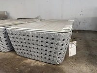 2x tuintafel, bijzettafel met glasplaat 129x70x36 cm - afbeelding 4 van  5