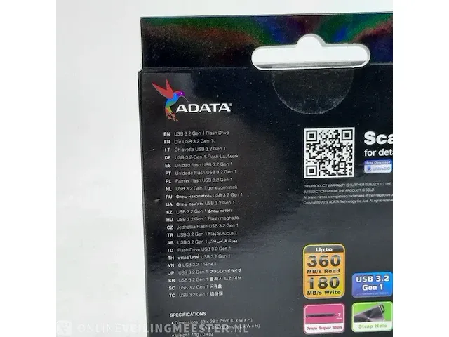 2x usb flash drive adata, ue700 pro usb 3.2 256gb - afbeelding 5 van  8