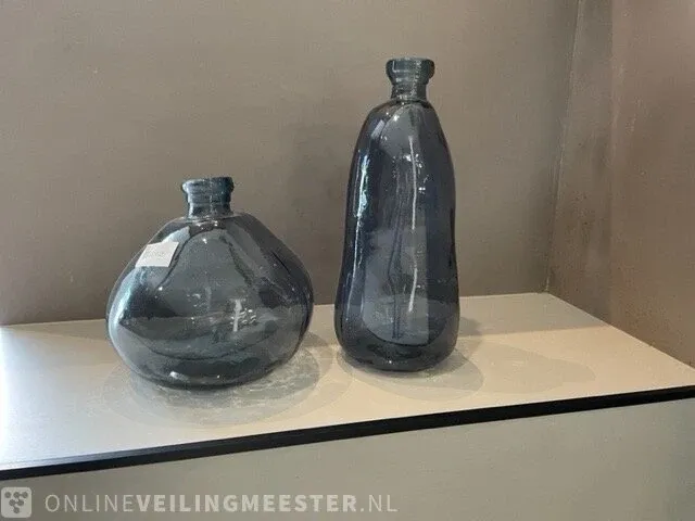 2x vaas, charlotte, blauw - afbeelding 2 van  5