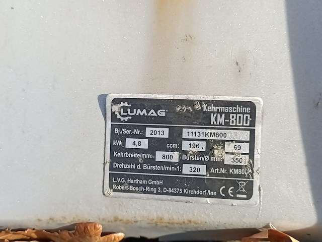 2x veegmachine rolbezem, lumag, km-800, 2013 - afbeelding 2 van  12