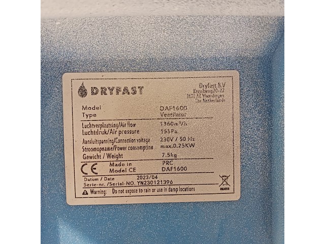2x ventilator dryfast, daf1600, 2023/2024 - afbeelding 8 van  16