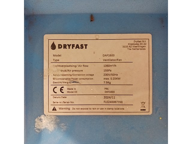 2x ventilator dryfast, daf1600, 2023/2024 - afbeelding 13 van  16