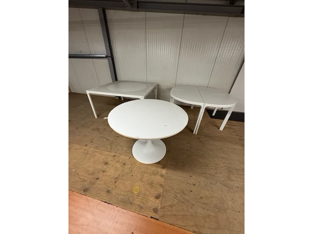 2x vergadertafel en bureautafel, ikea, wit - afbeelding 1 van  6