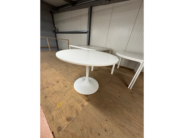 2x vergadertafel en bureautafel, ikea, wit - afbeelding 4 van  6