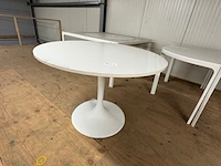 2x vergadertafel en bureautafel, ikea, wit - afbeelding 4 van  6