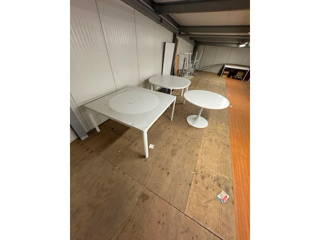2x vergadertafel en bureautafel, ikea, wit - afbeelding 6 van  6