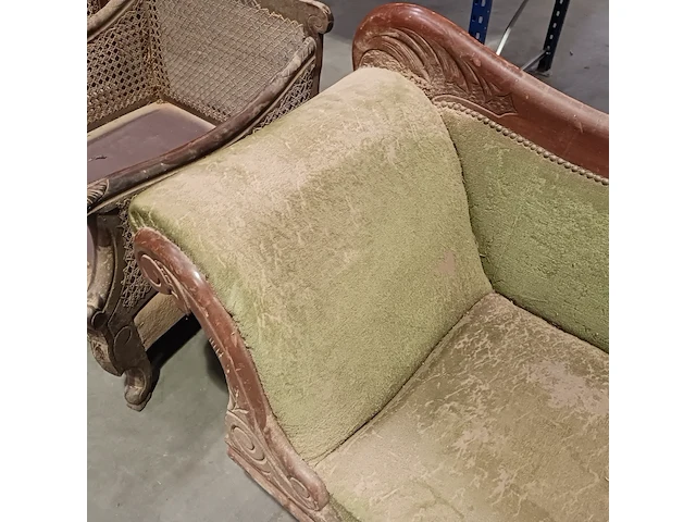 2x vintage sofa en 2x vintage stoel - afbeelding 4 van  25