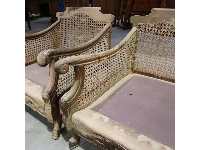 2x vintage sofa en 2x vintage stoel - afbeelding 9 van  25