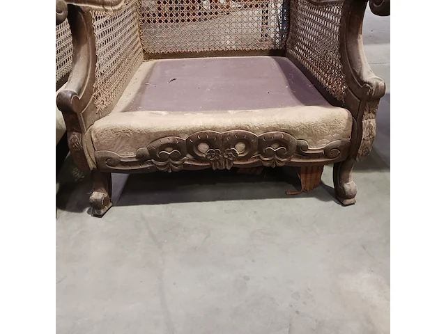 2x vintage sofa en 2x vintage stoel - afbeelding 11 van  25