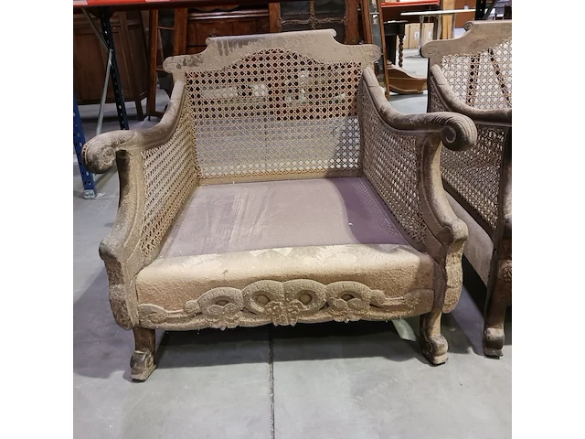 2x vintage sofa en 2x vintage stoel - afbeelding 13 van  25