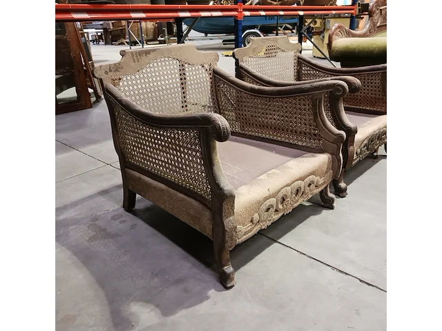 2x vintage sofa en 2x vintage stoel - afbeelding 14 van  25