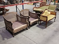 2x vintage sofa en 2x vintage stoel - afbeelding 12 van  25
