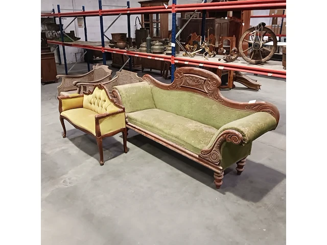 2x vintage sofa en 2x vintage stoel - afbeelding 19 van  25