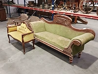 2x vintage sofa en 2x vintage stoel - afbeelding 19 van  25