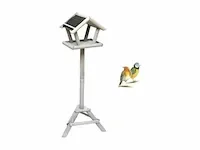 2x vogelhuis op standaard esschert design, zy0b1034g, grijs - afbeelding 1 van  4