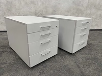2x vs - verrijdbaar houten ladeblok - 4 lades - afbeelding 1 van  8