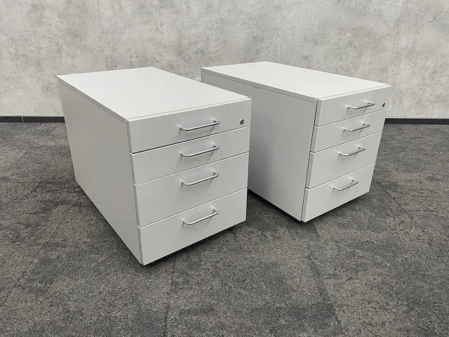 2x vs - verrijdbaar houten ladeblok - 4 lades - afbeelding 2 van  8