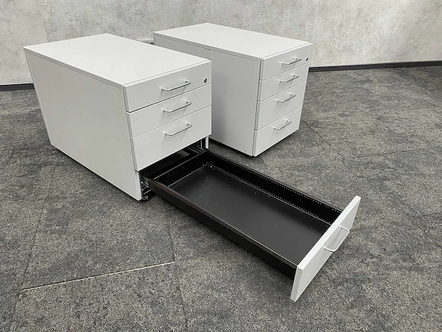 2x vs - verrijdbaar houten ladeblok - 4 lades - afbeelding 4 van  8
