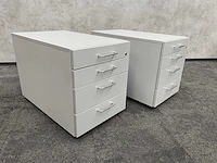 2x vs - verrijdbaar houten ladeblok - 4 lades - afbeelding 8 van  8