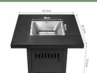 2x vuurtafel incl. rooster voor grillen/bbq ultranatura, ambiente - afbeelding 2 van  7