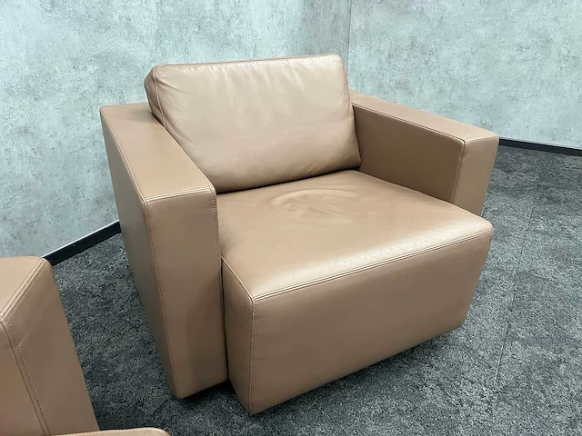 2x walter knoll - draaibare design fauteuil - leder - afbeelding 3 van  16